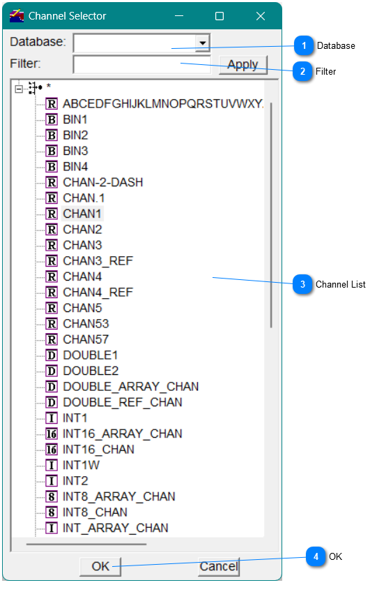 Channel list and selection